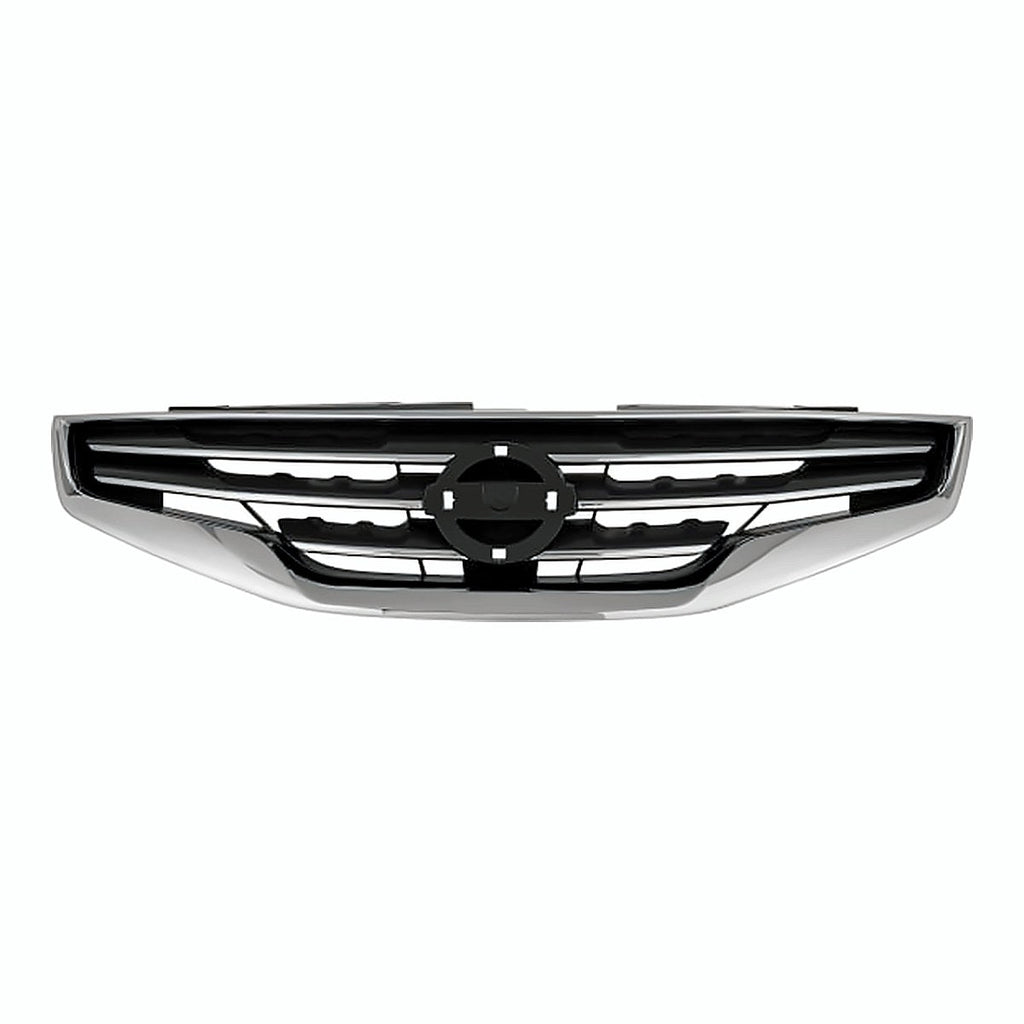 2010-2012 Nissan Altima Sedan Grille Chrome Dark, ni1200236. Front view.