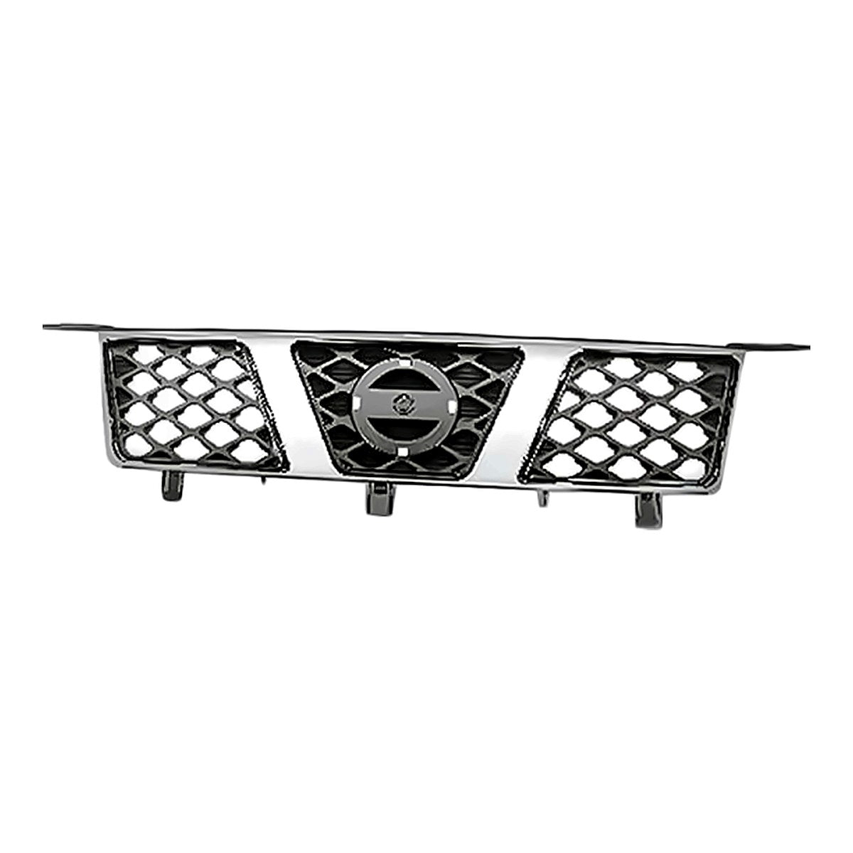 2005-2006 Nissan Xtrail Grille Chrome Black, ni1200238. Front view.
