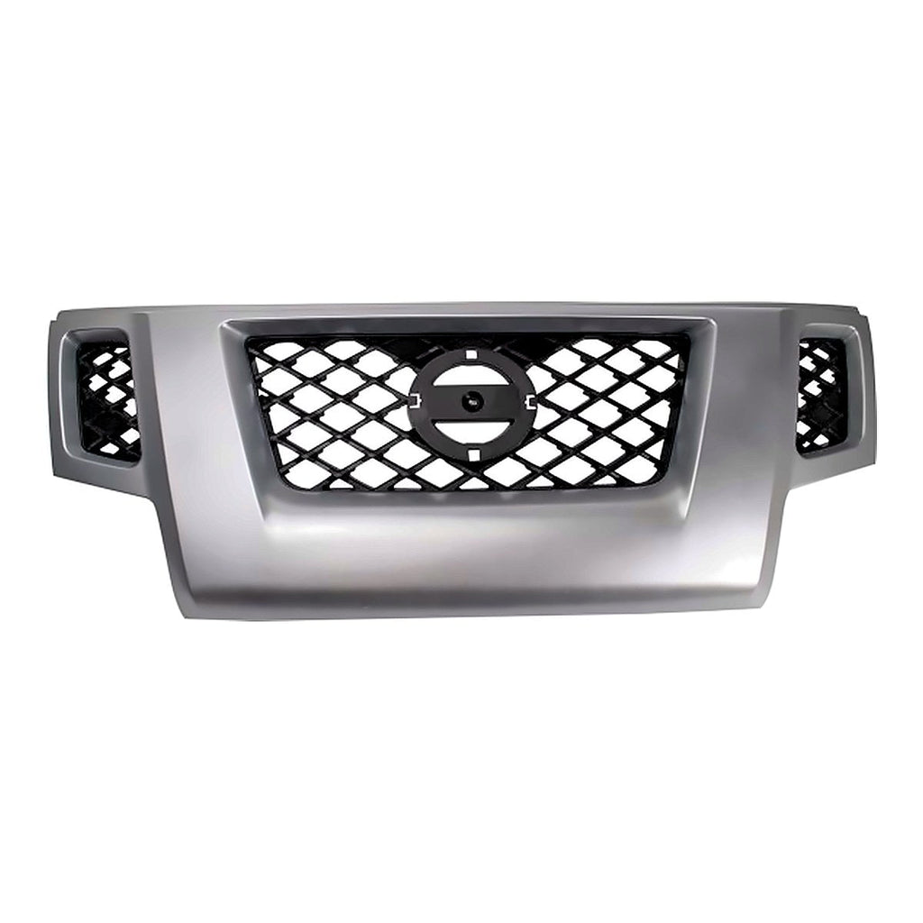 2009-2013 Nissan Xterra Front Grille W Silver, ni1200241. Front view.