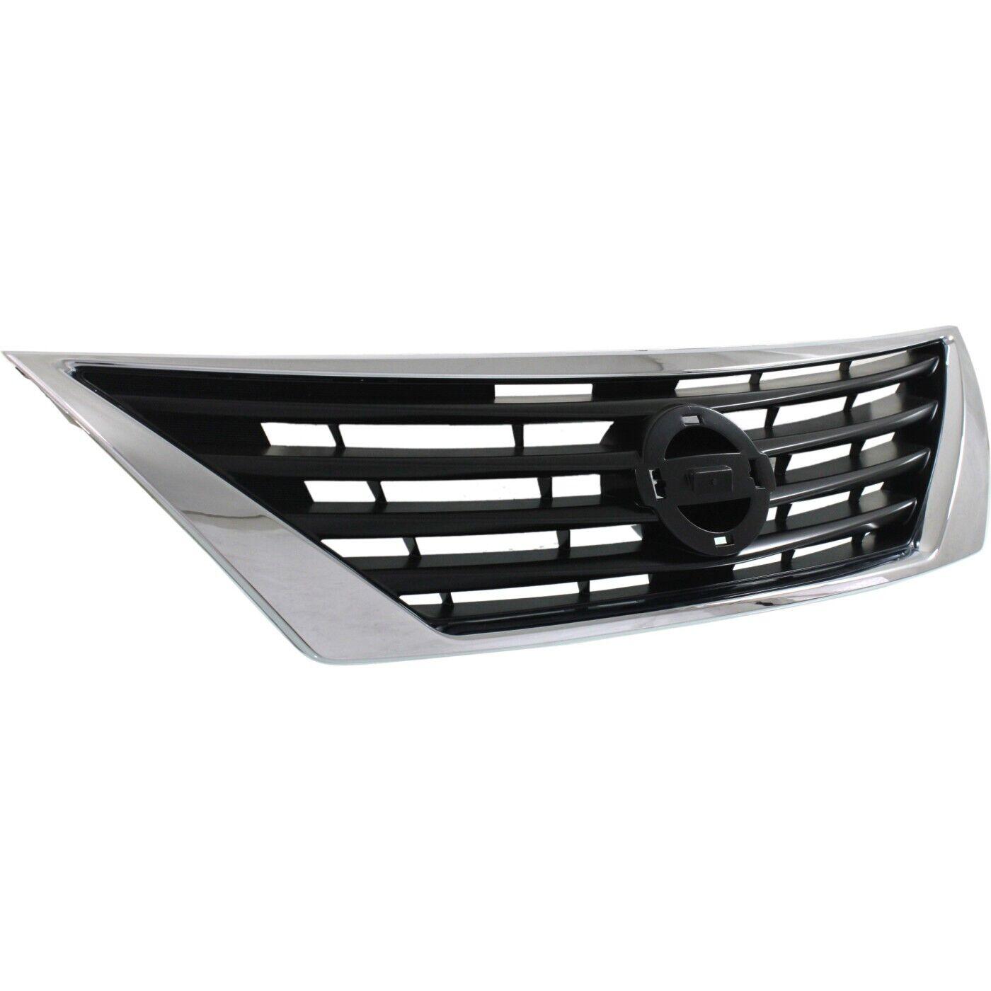2012-2014 Nissan Versa Sedan Grille Black With Chrome Moulding , NI1200247. Perfect fit and finish.