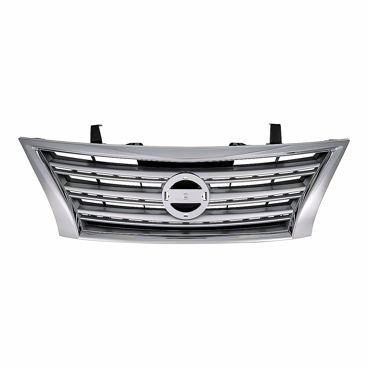 2013-2015 Nissan Sentra Grille Chrome Silver, ni1200252. Front view.