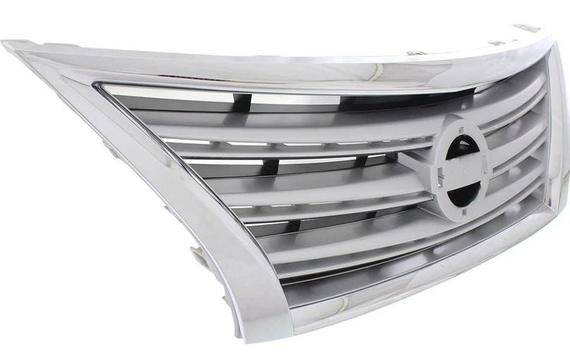 2013-2015 Nissan Sentra Grille Chrome/Silver , NI1200252. Professional-grade auto body part.