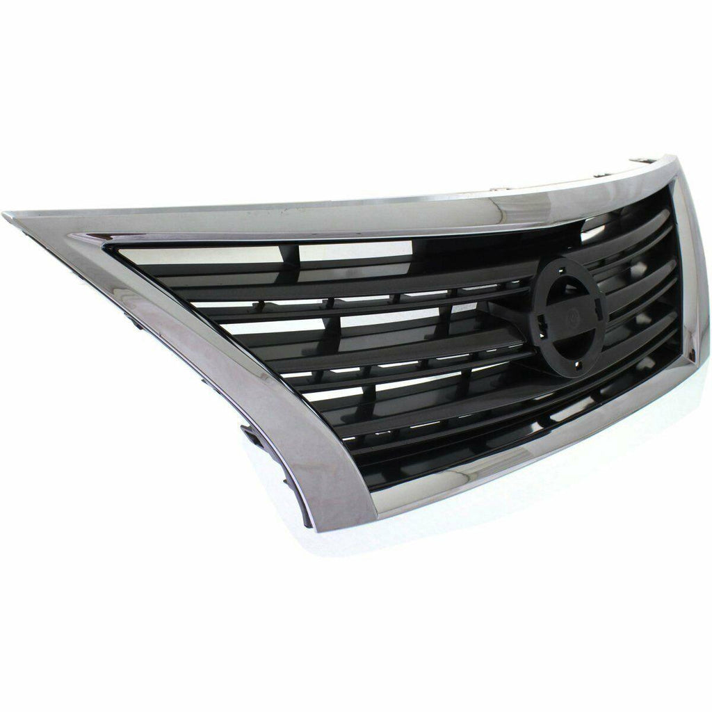 2013-2015 Nissan Sentra Grille Painted Dark Silver/Black With Chrome Mldg Sr , NI1200253. Lightweight yet durable construction.