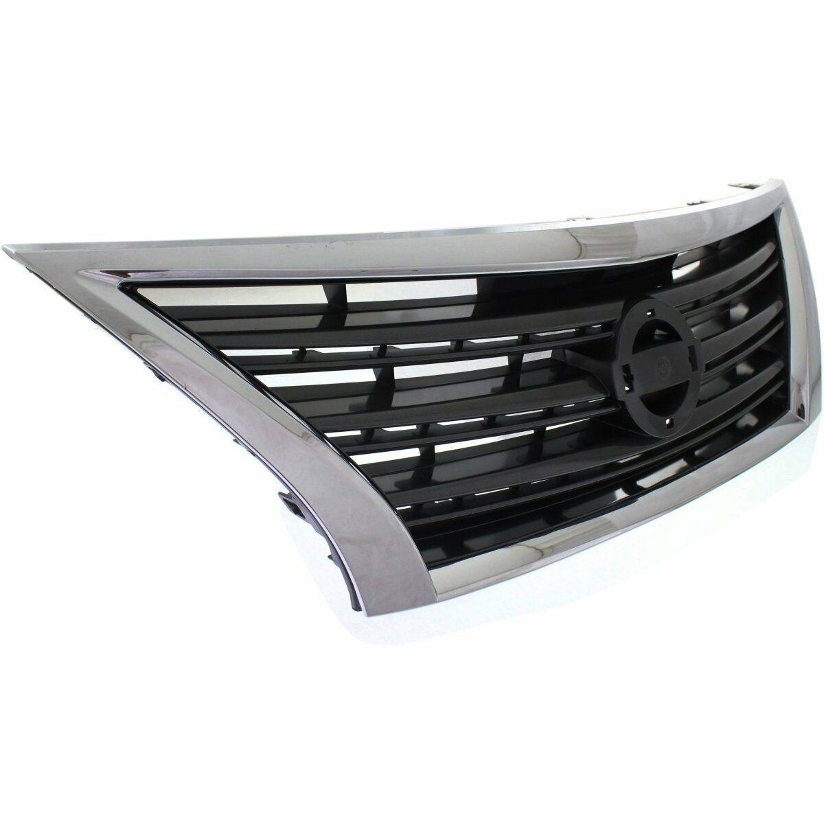 2013-2015 Nissan Sentra Grille Painted Dark Silver/Black With Chrome Mldg Sr , NI1200253. Lightweight yet durable construction.