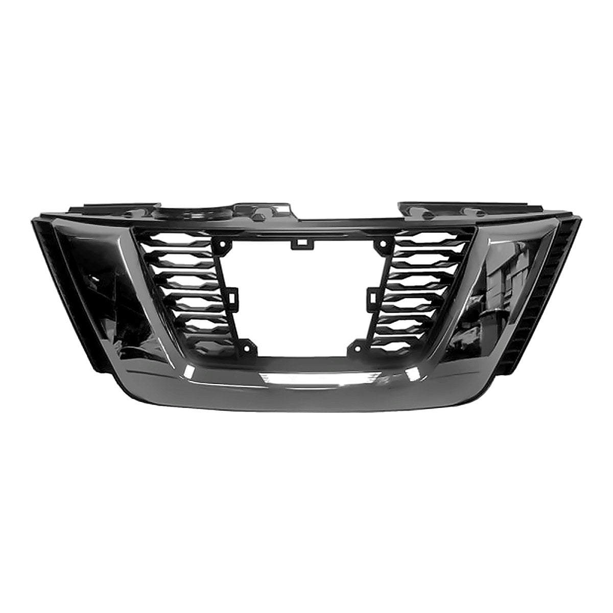 2017-Niss N Rogue Hybrid Grille Glossy, ni1200282. Front view.