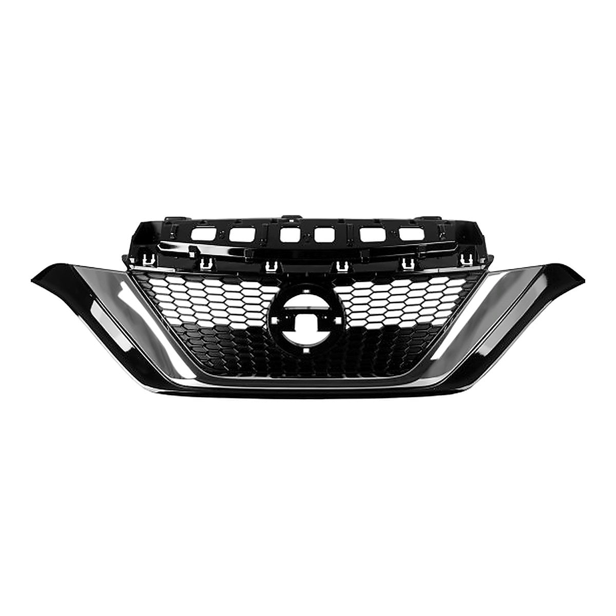 2017-2019 Nissan Versa Hatchback Grille Ptd, ni1200290. Front view.