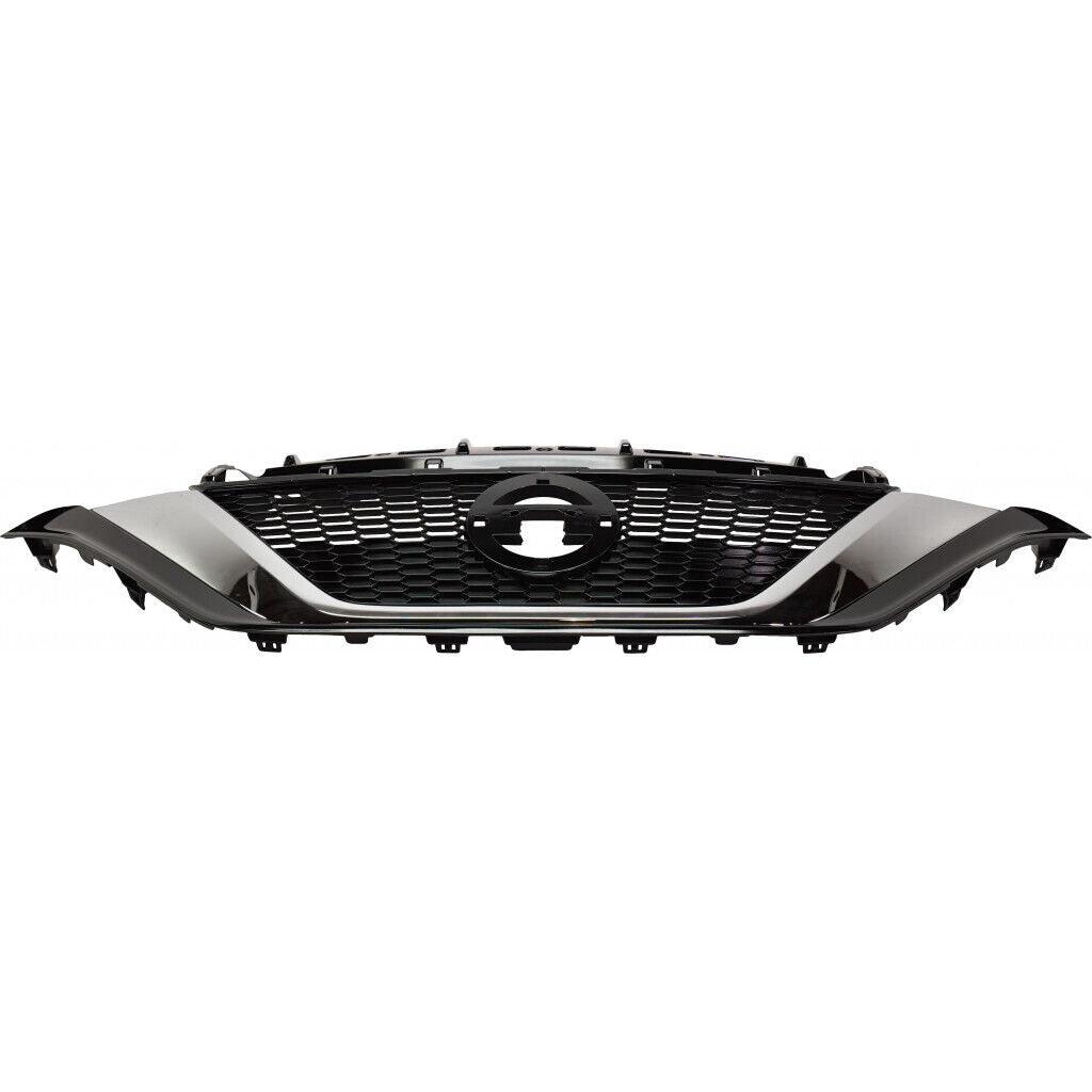 2017-2019 Nissan Versa Hatchback Grille Ptd Black With Chrome Moulding , NI1200290. Designed for OEM alignment.