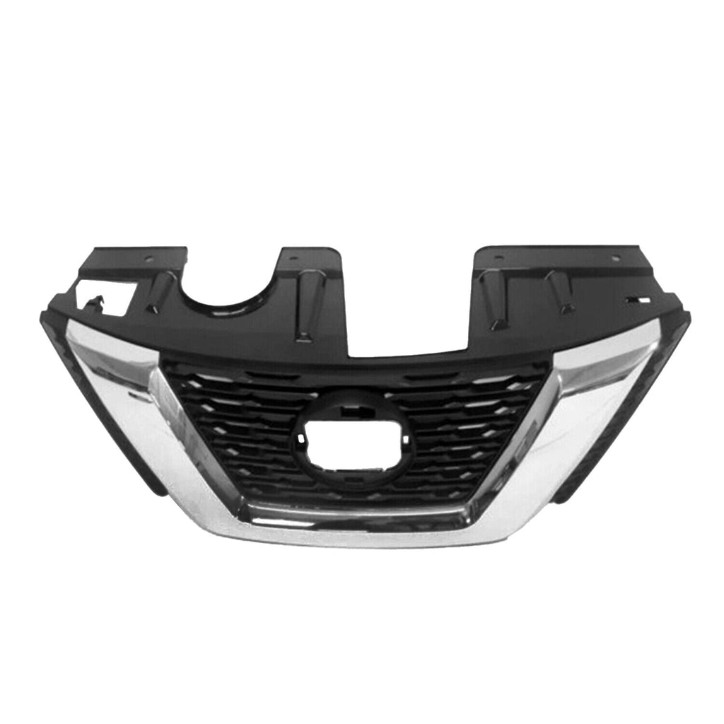 2018-2020 Nissan Rogue Grille Front Black With Chrome Molding Without Camera , NI1200295. Durable and impact-resistant.