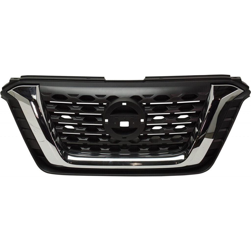 2018-2020 Nissan Kicks Grille Front Matte Black With Chrome , NI1200301. Installed view for reference.