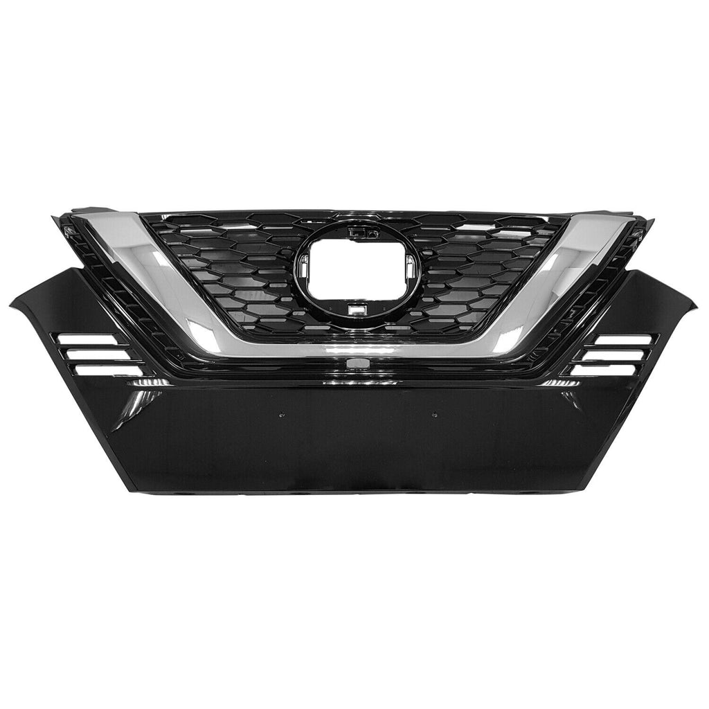 2020-2022 Nissan Rogue Sport Grille Front Bright Black , NI1200319. Side view of the replacement part.