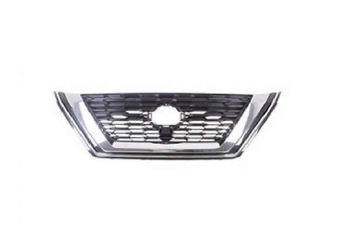 2021-2023 Nissan Rogue Grille Front Gloss Black With Chrome Molding /Camera , NI1200330. High-quality aftermarket part.