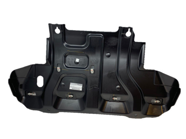 2022-2023 Nissan Frontier Undercar Shield Front Forward , NI1228187. Side view of the replacement part.