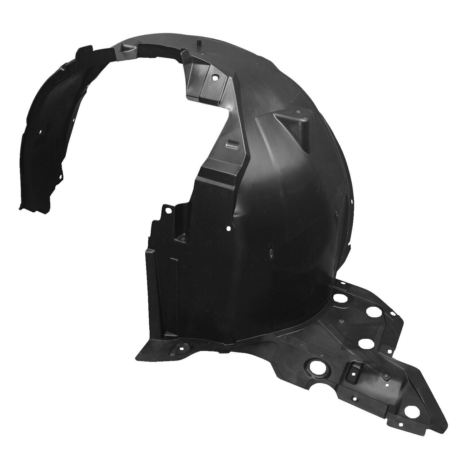 2021-2023 Nissan Kicks Fender Liner Front Driver Side Sr/Sv , NI1248188. Side view of the replacement part.