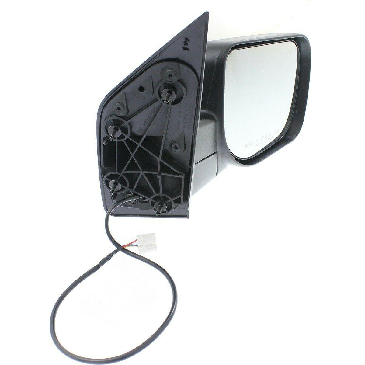 2011-2015 Nissan Titan Mirror Passenger Side Power , NI1321249. Side view of the replacement part.