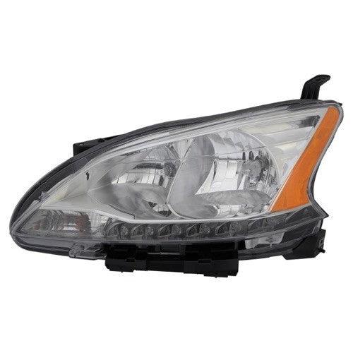 2013-2015 Nissan Sentra Head Lamp Driver Side Halogen , NI2502216. Side view of the replacement part.