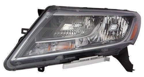 2013-2016 Nissan Pathfinder Head Lamp Driver Side Halogen Chrome Bezel , NI2502221. Made with quality materials.