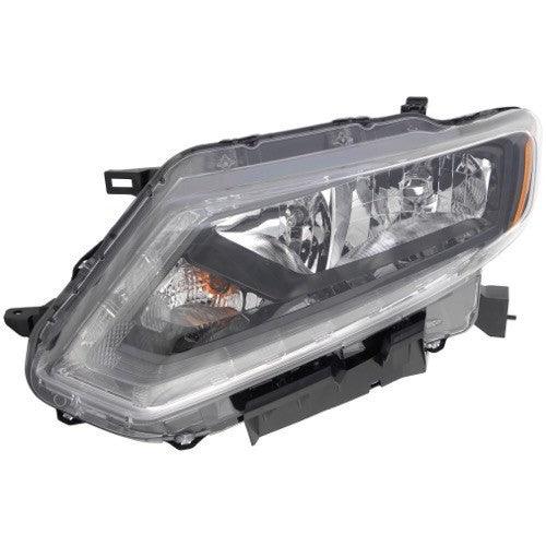 2014-2016 Nissan Rogue Head Lamp Driver Side Halogen With Led Drl , NI2502226. High-quality aftermarket part.