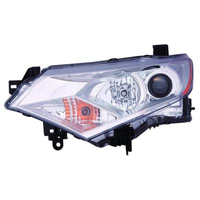 2012-2017 Nissan Quest Head Lamp Driver Side Halogen , NI2502229. Angle view for visual reference.
