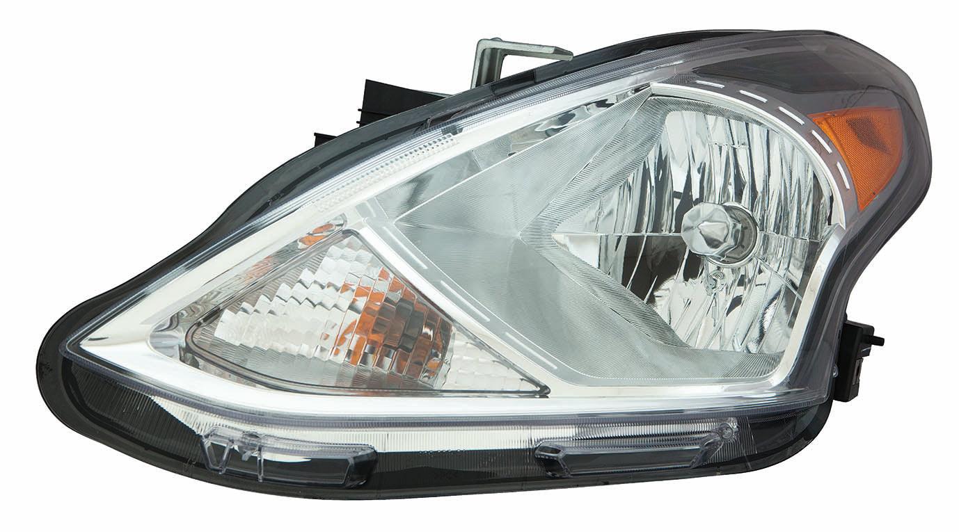 2015-2019 Nissan Versa Sedan Head Lamp Driver Side Halogen , NI2502230. Designed for OEM alignment.
