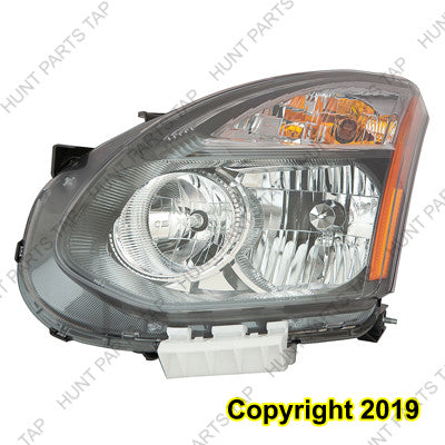 2014-2015 Nissan Rogue Select Head Lamp Driver Side Halogen With Black Bezel Select , NI2502231. Factory-style replacement part.