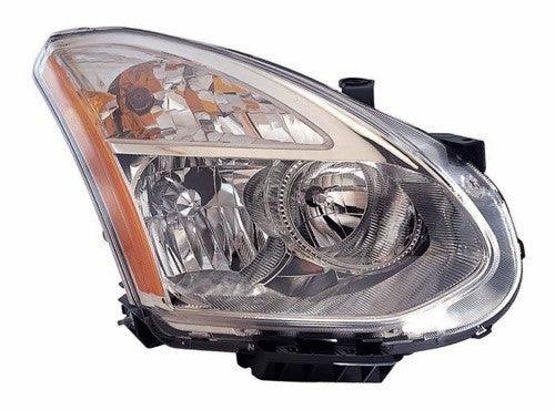 2008 Nissan Rogue Head Lamp Passenger Side Halogen , NI2503170. Exact fit for vehicle restoration.