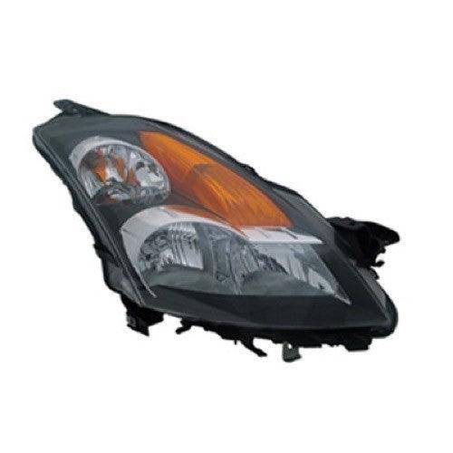 2007-2009 Nissan Altima Hybrid Head Lamp Passenger Side With Gray Bezel , NI2503187. Angle view for visual reference.