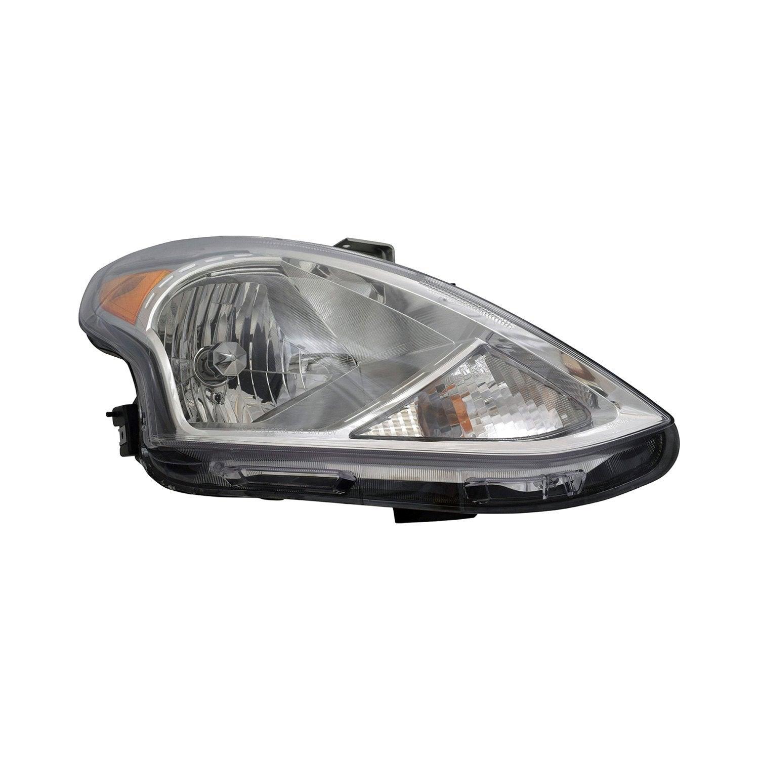2015-2019 Nissan Versa Sedan Head Lamp Passenger Side Halogen , NI2503230. Precision fitment for collision repair.
