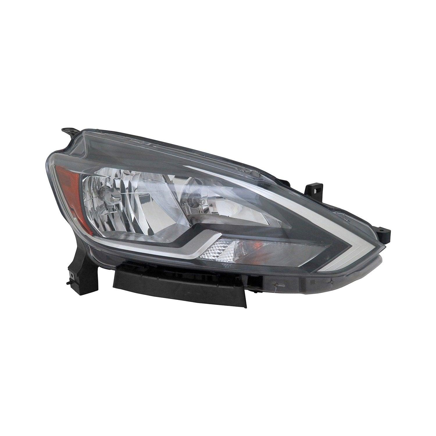 2016-2019 Nissan Sentra Head Lamp Passenger Side Halogen , NI2503244. Direct fit for easy installation.