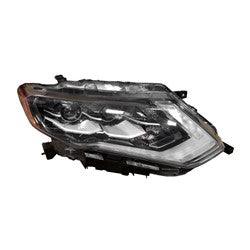 2017-2018 Nissan Rogue Hybrid Head Lamp Passenger Side Led , NI2503256. OEM-quality exterior component.