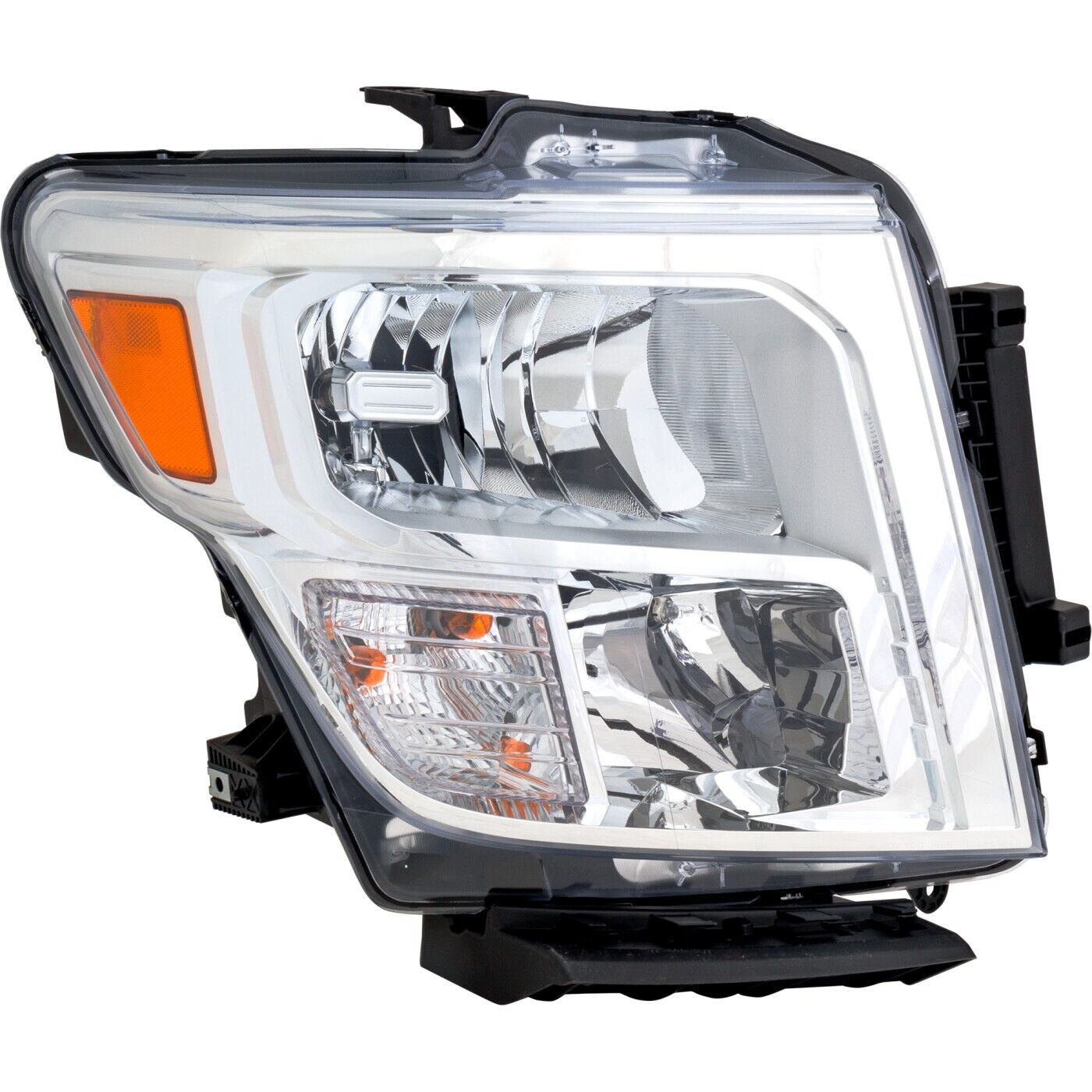 2020-2023 Nissan Titan Head Lamp Passenger Side Halogen Without Logo , NI2503280. OEM-style replacement.