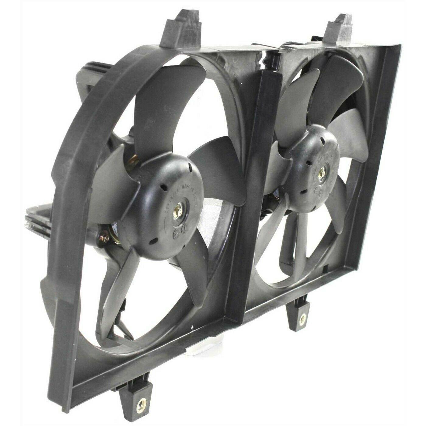 2000-2006 Nissan Sentra Cooling Fan Assy Sentra 1.8L 00-01/2.0L 00-07 , NI3115102. Side view of the replacement part.