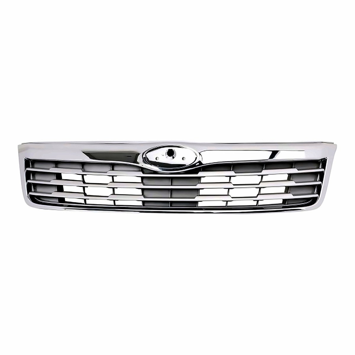 2009-2010 Subaru Forester Grille Chrome Gray, su1200141. Front view.