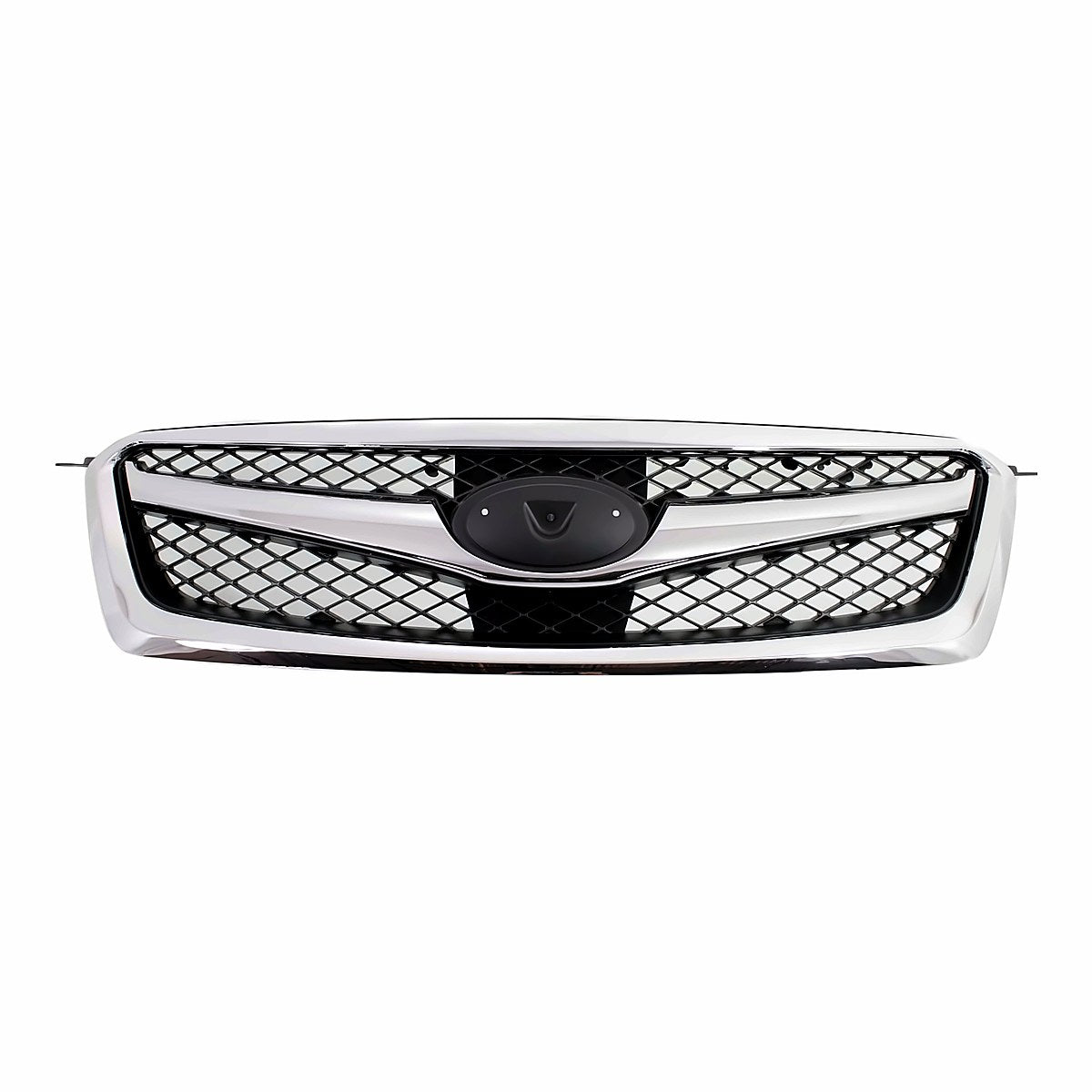 2010-2012 Subaru Legacy Grille Chrome Black, su1200142. Front view.