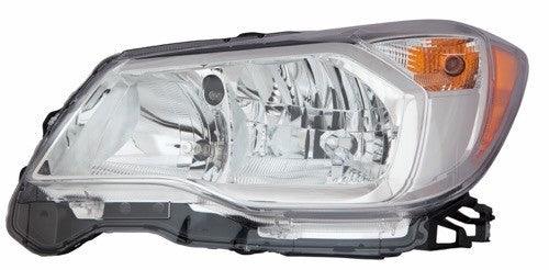 2014-2016 Subaru Forester Head Lamp Driver Side Halogen 2.5L Chrome Bezel , SU2502145. Factory-style replacement part.