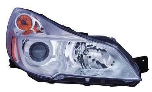 2013-2014 Subaru Outback Head Lamp Passenger Side With Chrome Bezel , SU2503143. Angle view for visual reference.