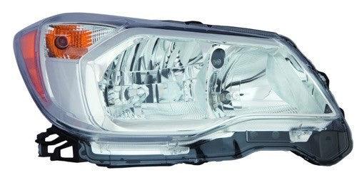2014-2016 Subaru Forester Head Lamp Passenger Side Halogen 2.5L Chrome Bezel , SU2503145. Precision fitment for collision repair.