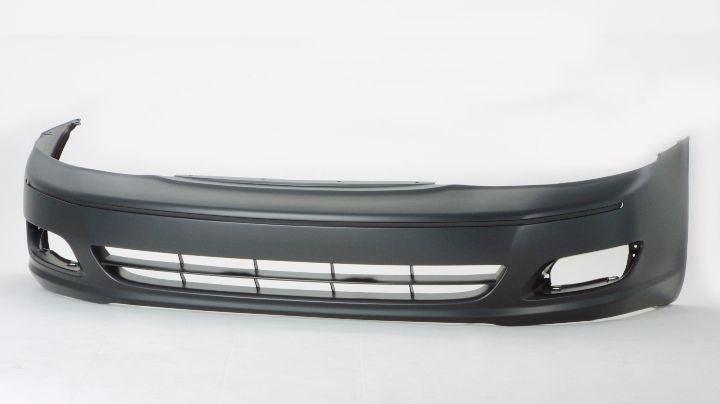 2000-2002 Toyota Avalon Front Bumper Primed , TO1000203. Side view of the replacement part.