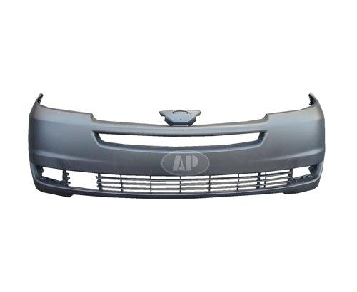 2004-2005 Toyota Sienna Front Bumper Primed With Radar Hole Without Sensors , TO1000271. Durable and impact-resistant.