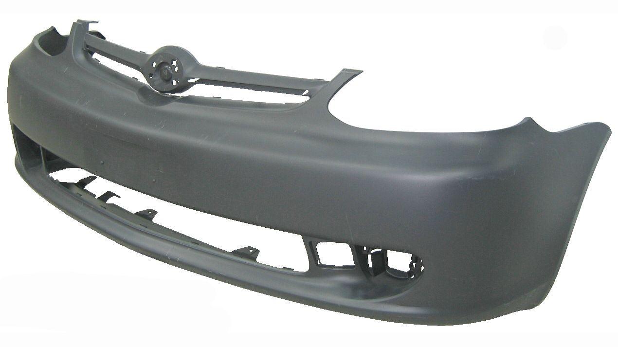 2003-2005 Toyota Echo Front Bumper Matte-Dark Gray Without Spoiler Hole , TO1000296. Designed for OEM alignment.