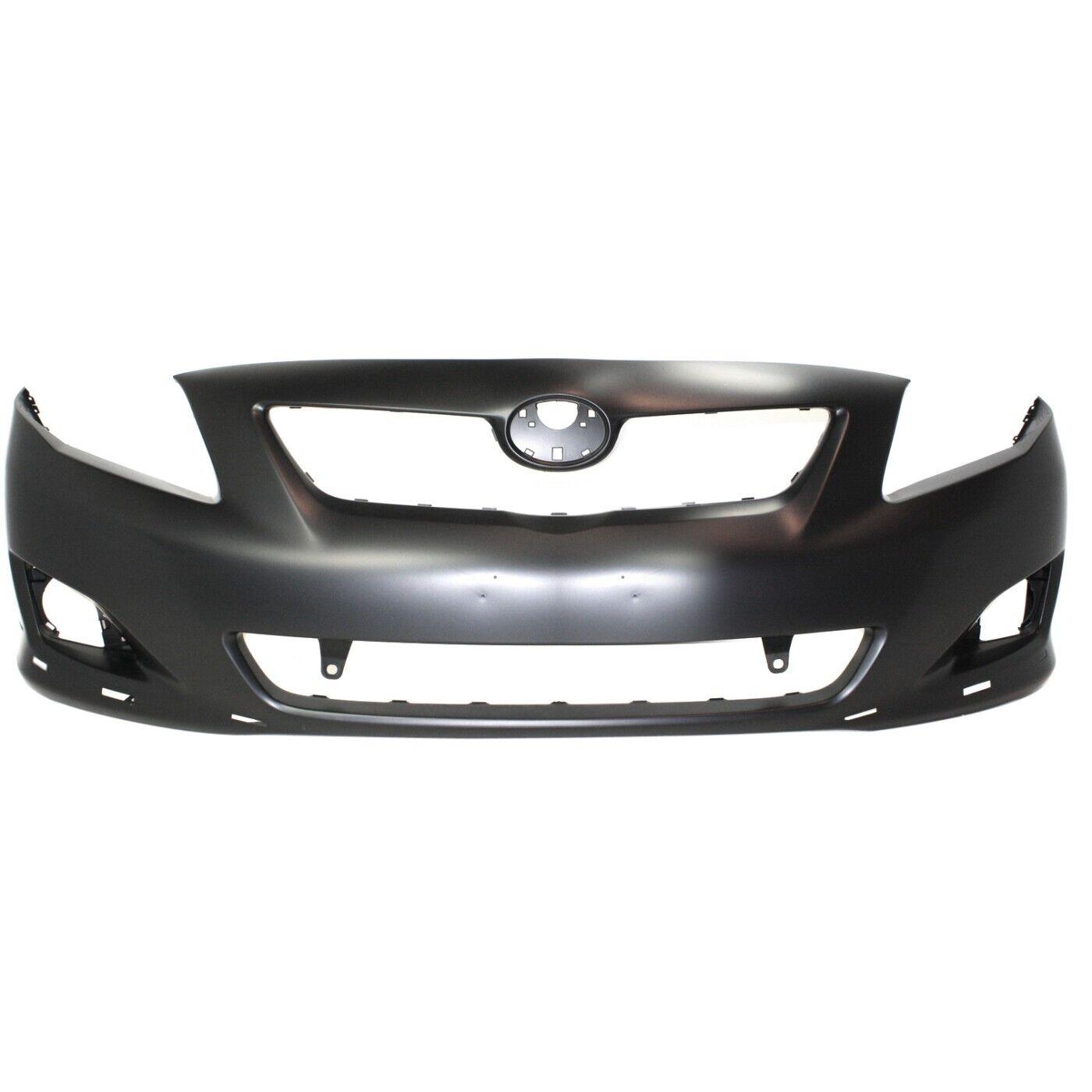 2009-2010 Toyota Corolla Sedan Front Bumper Primed S/Xrs Model With Spoiler Hole , TO1000342. Exact fit for vehicle restoration.