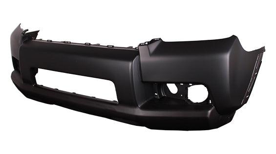 2010-2013 Toyota 4Runner Front Bumper Black With Fog Lamp Hole Without Moulding , TO1000366. Direct fit for easy installation.