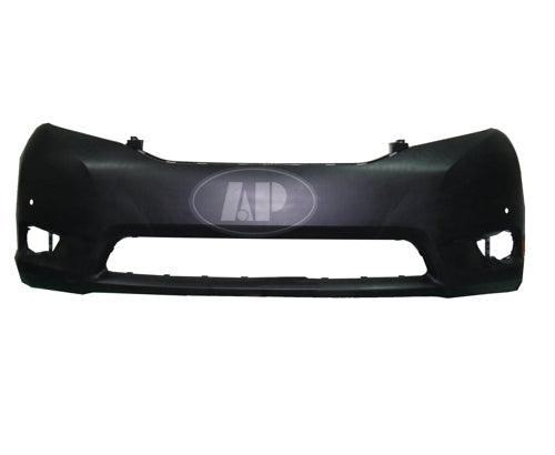 2011-2017 Toyota Sienna Front Bumper , TO1000368. Installed view for reference.