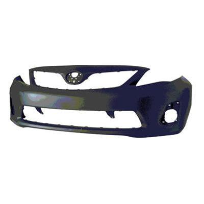 2011-2013 Toyota Corolla Sedan Front Bumper Primed , TO1000380. Durable and impact-resistant.