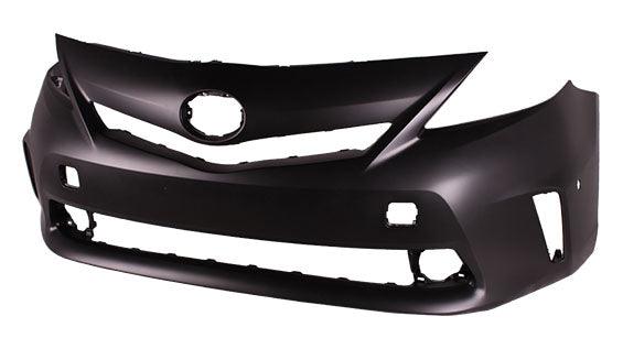 2012-2014 Toyota Prius V Front Bumper Primed With Sensor Without Washer Hole , TO1000389. Durable and impact-resistant.