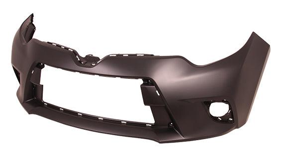 2014-2016 Toyota Corolla Sedan Front Bumper Matte-Dark Gray L/Le/Ce , TO1000399. Designed for OEM alignment.
