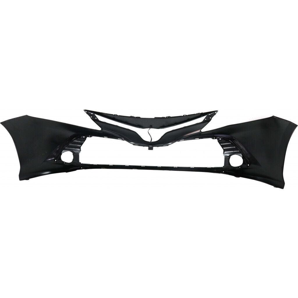 2018-2020 Toyota Camry Front Bumper Primed L/Le/Le Hyb Without Sensor , TO1000438. Professional-grade auto body part.