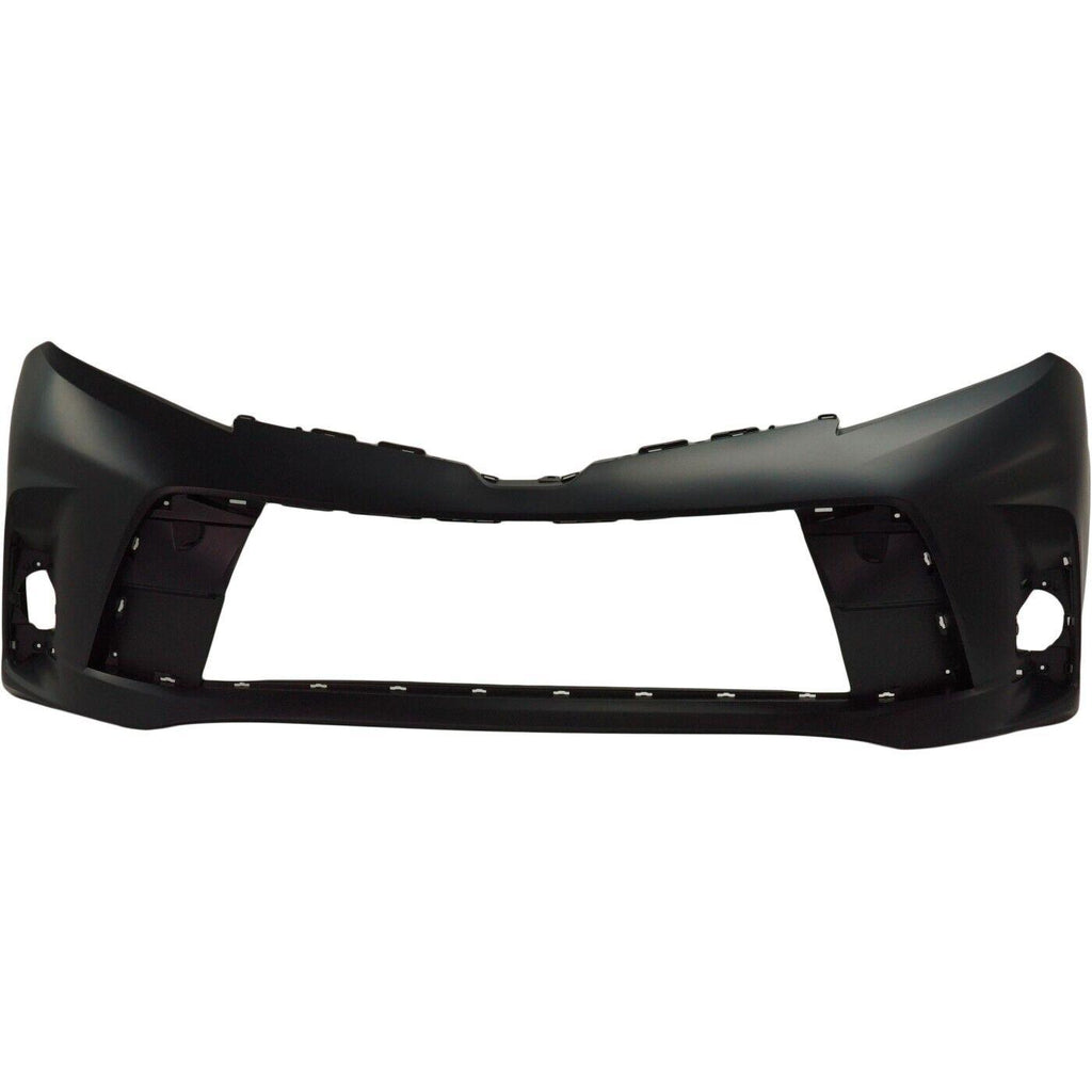 2018-2020 Toyota Sienna Front Bumper Primed Without Sensor , TO1000442. Installed view for reference.