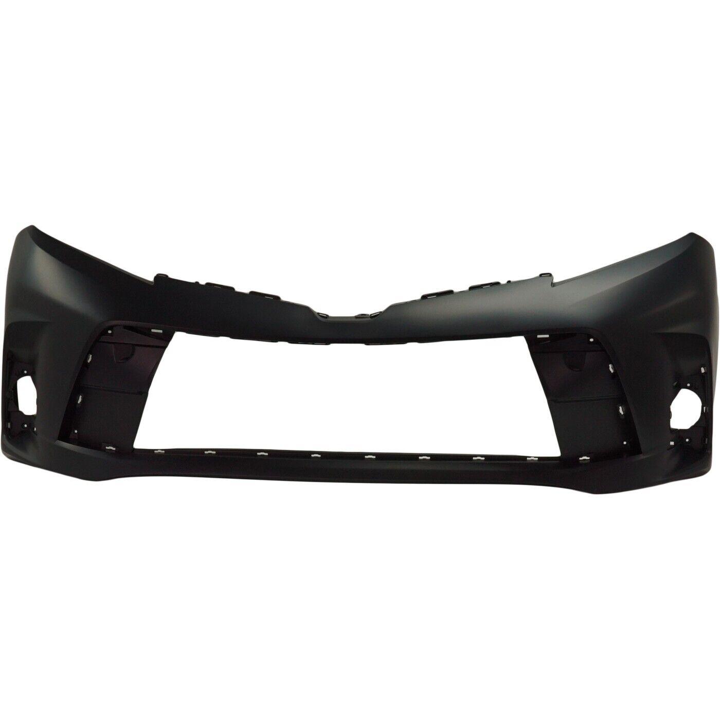2018-2020 Toyota Sienna Front Bumper Primed Without Sensor , TO1000442. Installed view for reference.