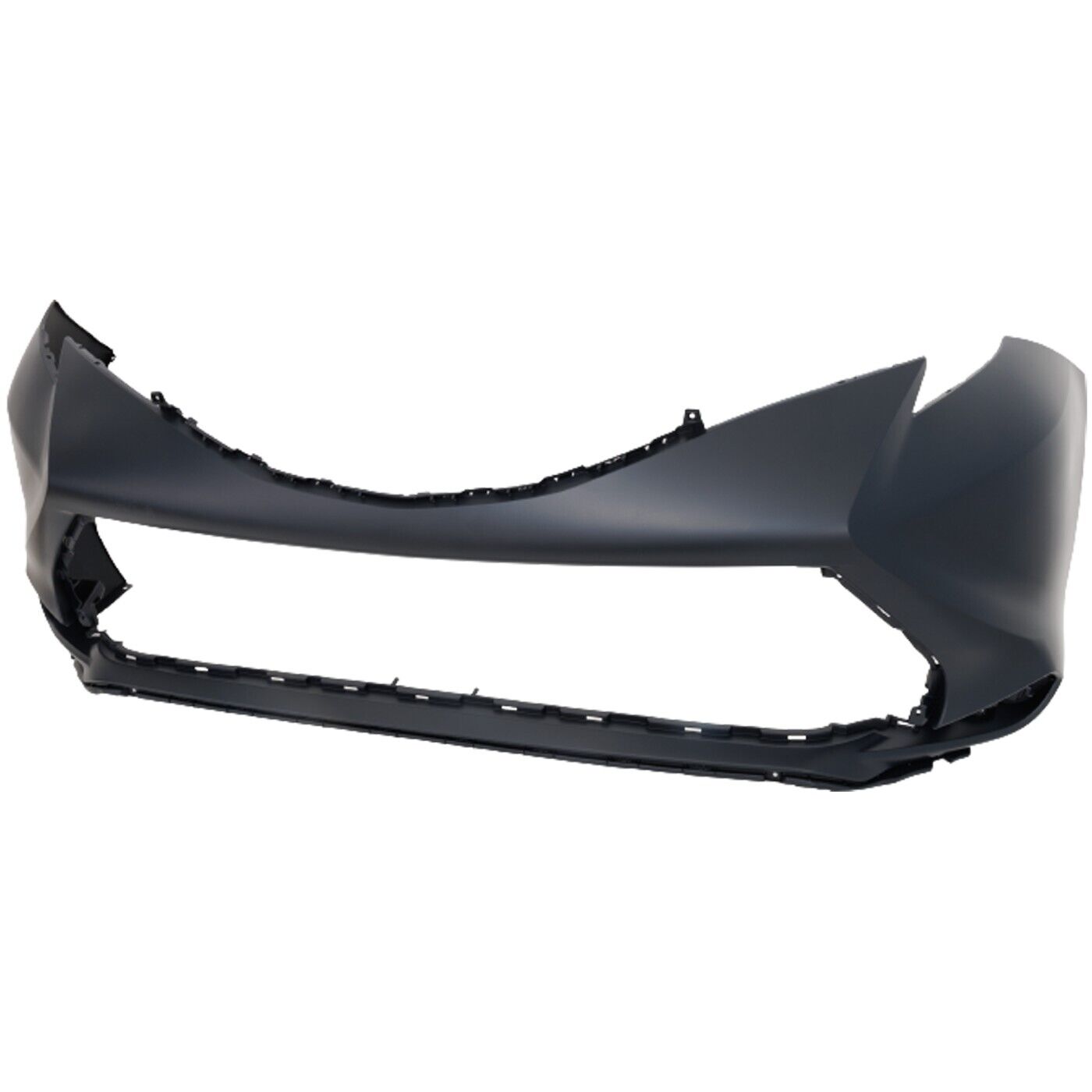 2021-2023 Toyota Sienna Front Bumper Primed , TO1000468. Side view of the replacement part.