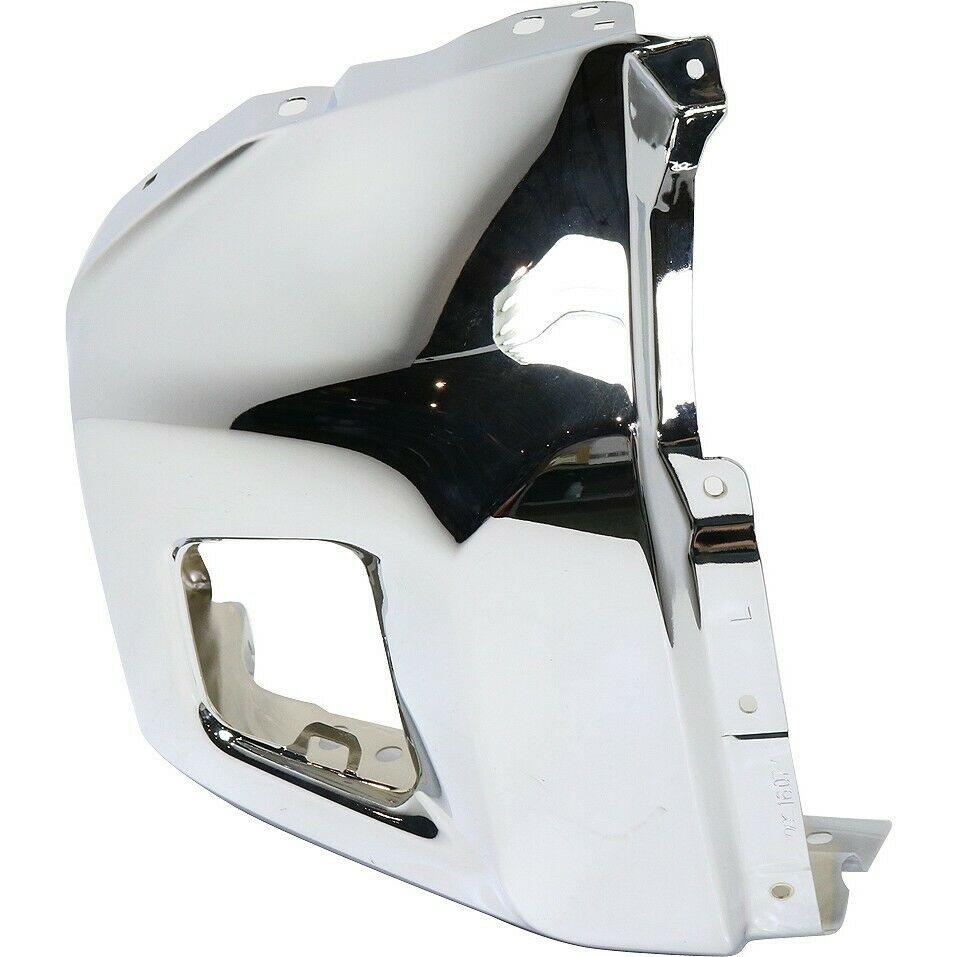 2014-2021 Toyota Tundra Bumper End Front Driver Side Without Sensor Hole Chrome , TO1004184. Durable and impact-resistant.